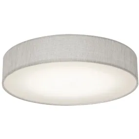 Ashland 20 in. LED Flush Mount Light with Battery Backup Selectable CCT Gray finish