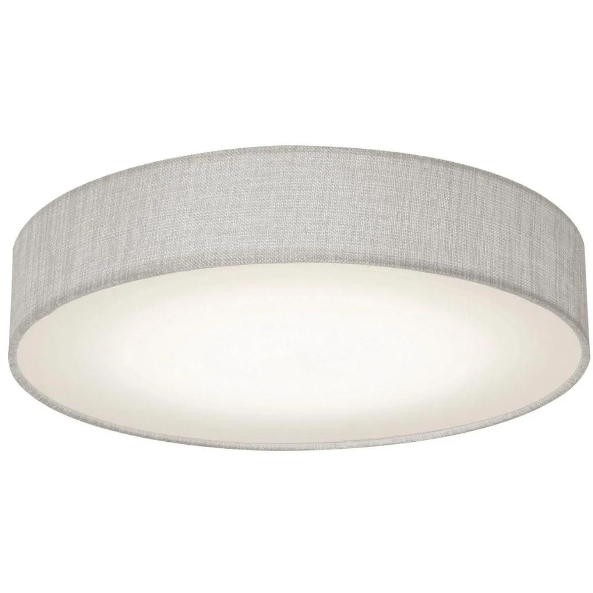Ashland 20 in. LED Flush Mount Light with Battery Backup Selectable CCT Gray finish