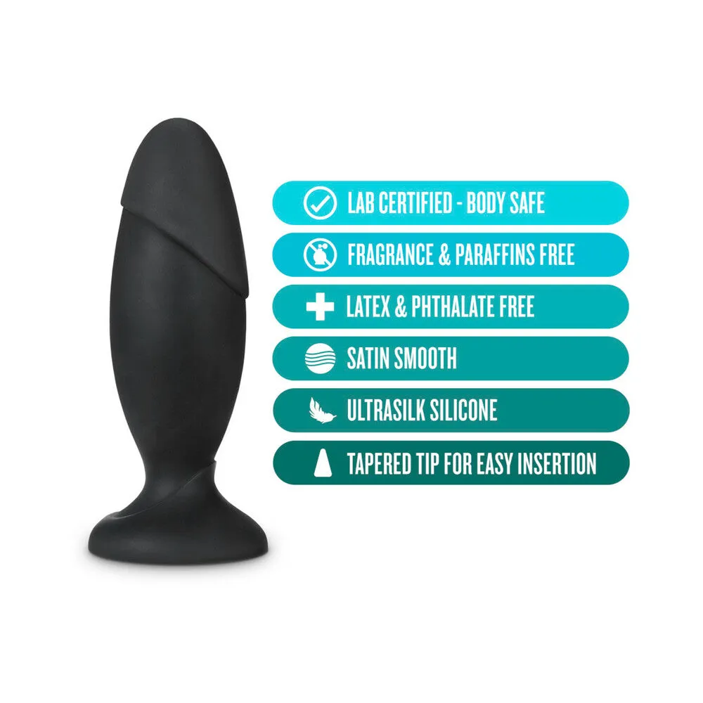 Blush Anal Adventures Platinum Silicone Rocket Plug - Black