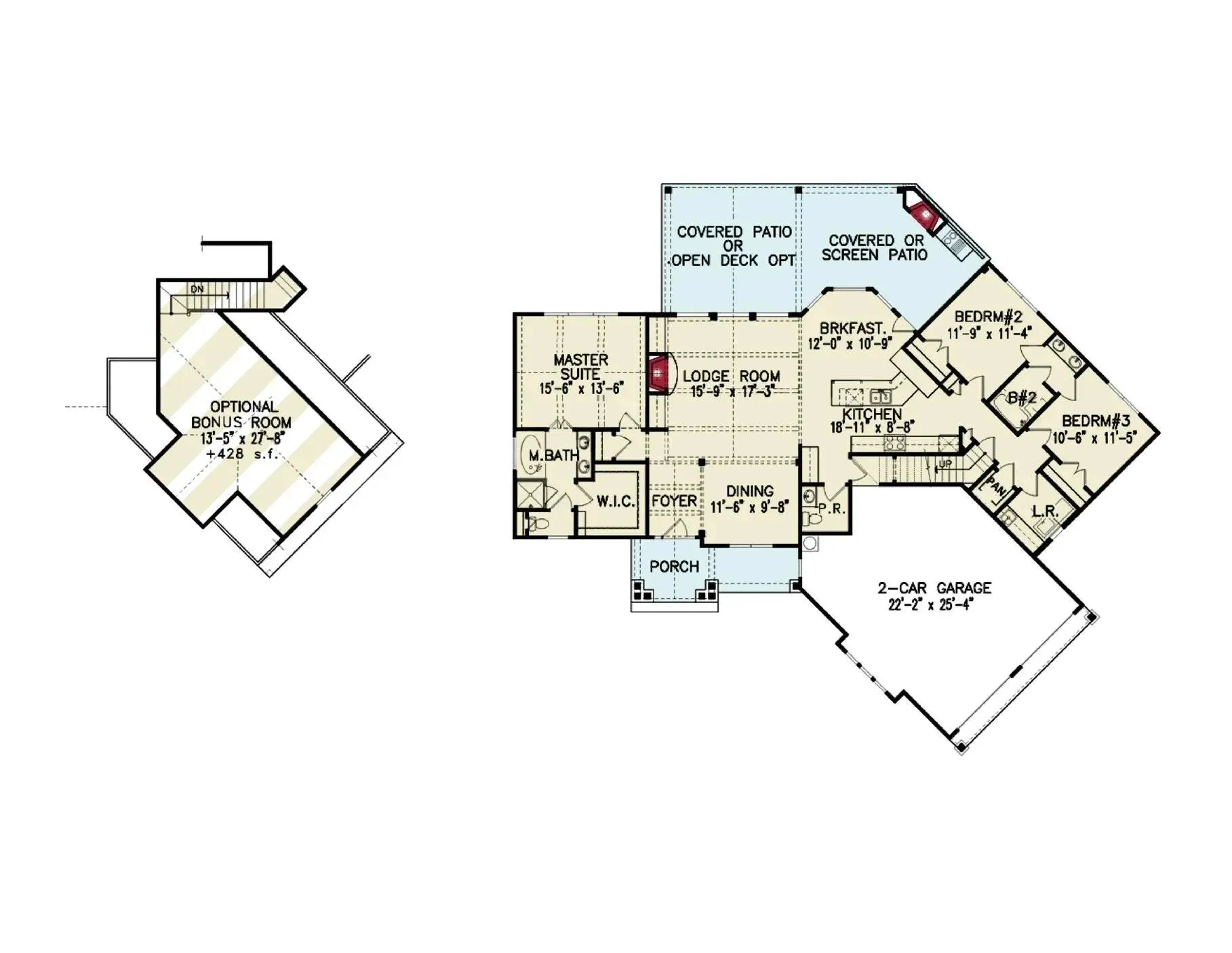 Charming 3-Bedroom, 2.5-Bath Home Plan with Bonus Room