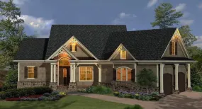 Charming 3-Bedroom, 2.5-Bath Home Plan with Bonus Room