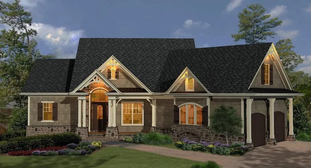 Charming 3-Bedroom, 2.5-Bath Home Plan with Bonus Room
