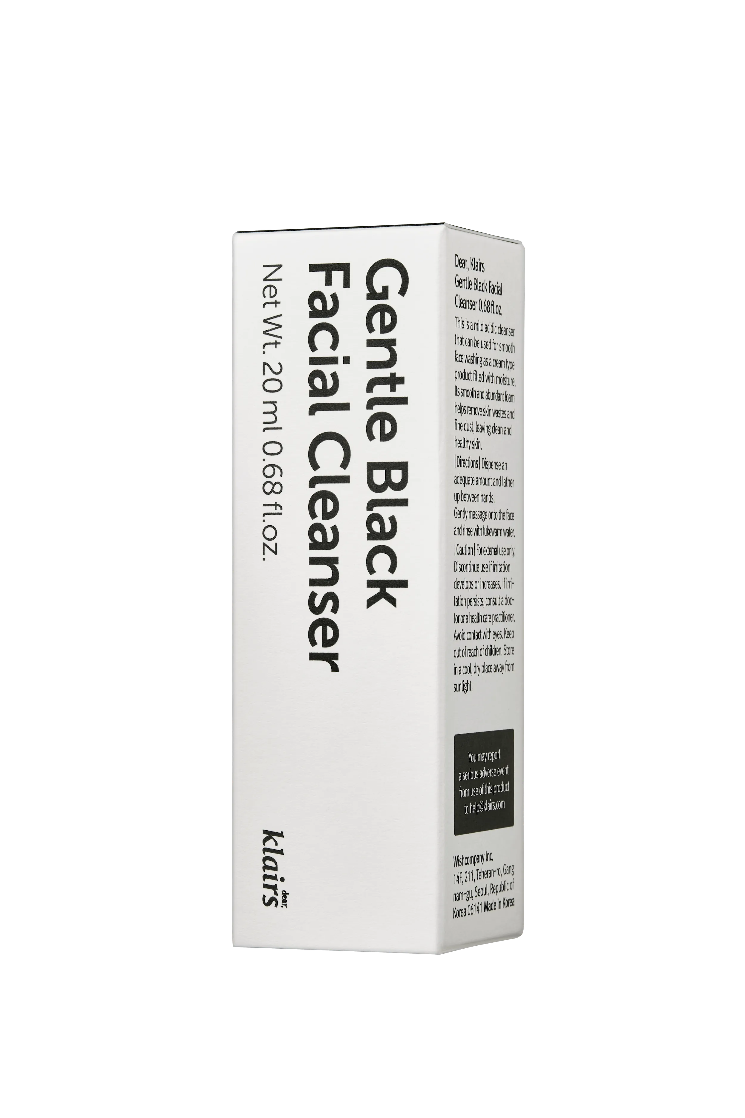 Gentle Black Facial Cleanser 20ml