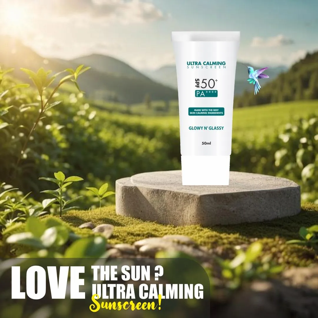 GLOW N GLASSY Ultra Calming Sunscreen | SPF50  PA     | Soothing & Hydrating Sun Protection