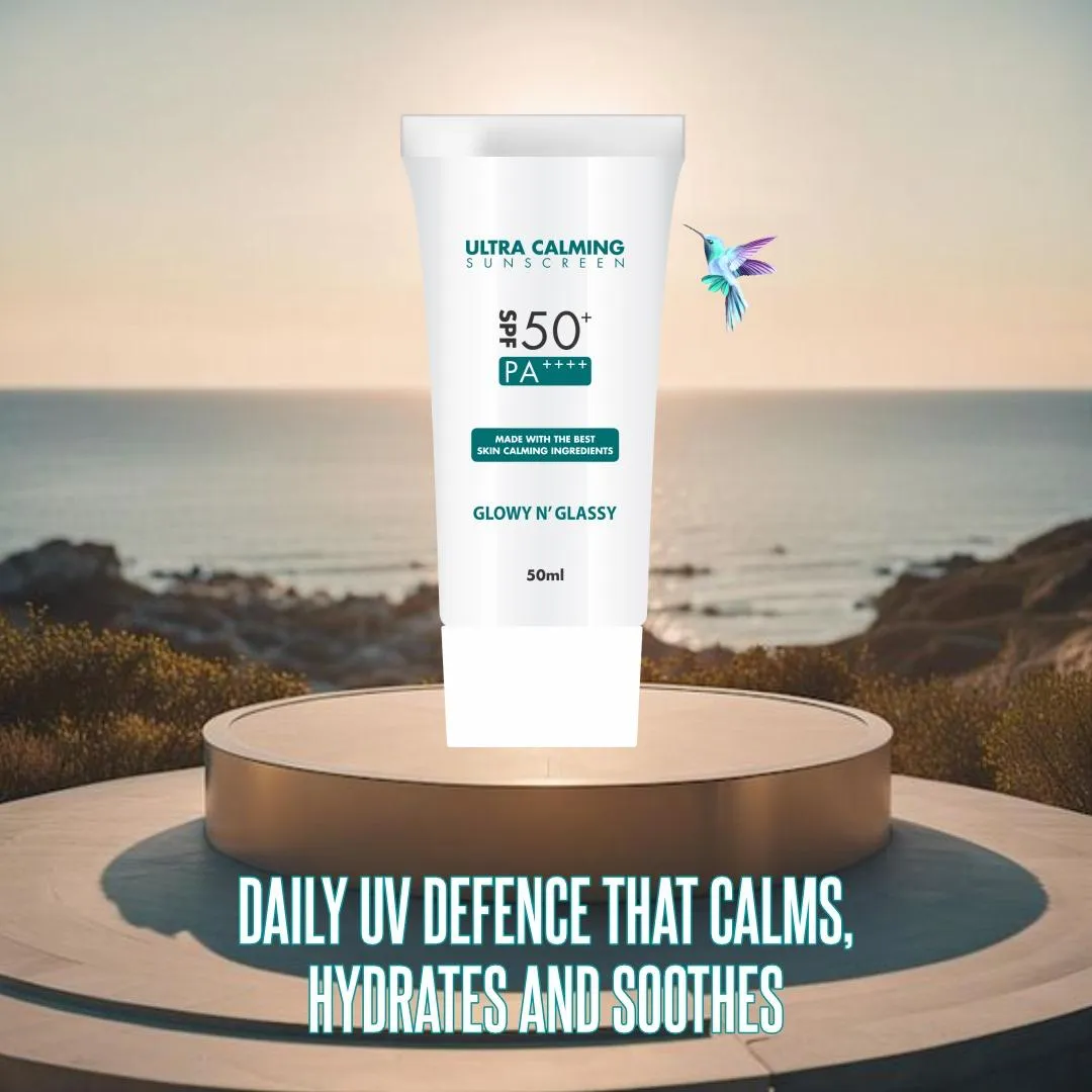 GLOW N GLASSY Ultra Calming Sunscreen | SPF50  PA     | Soothing & Hydrating Sun Protection