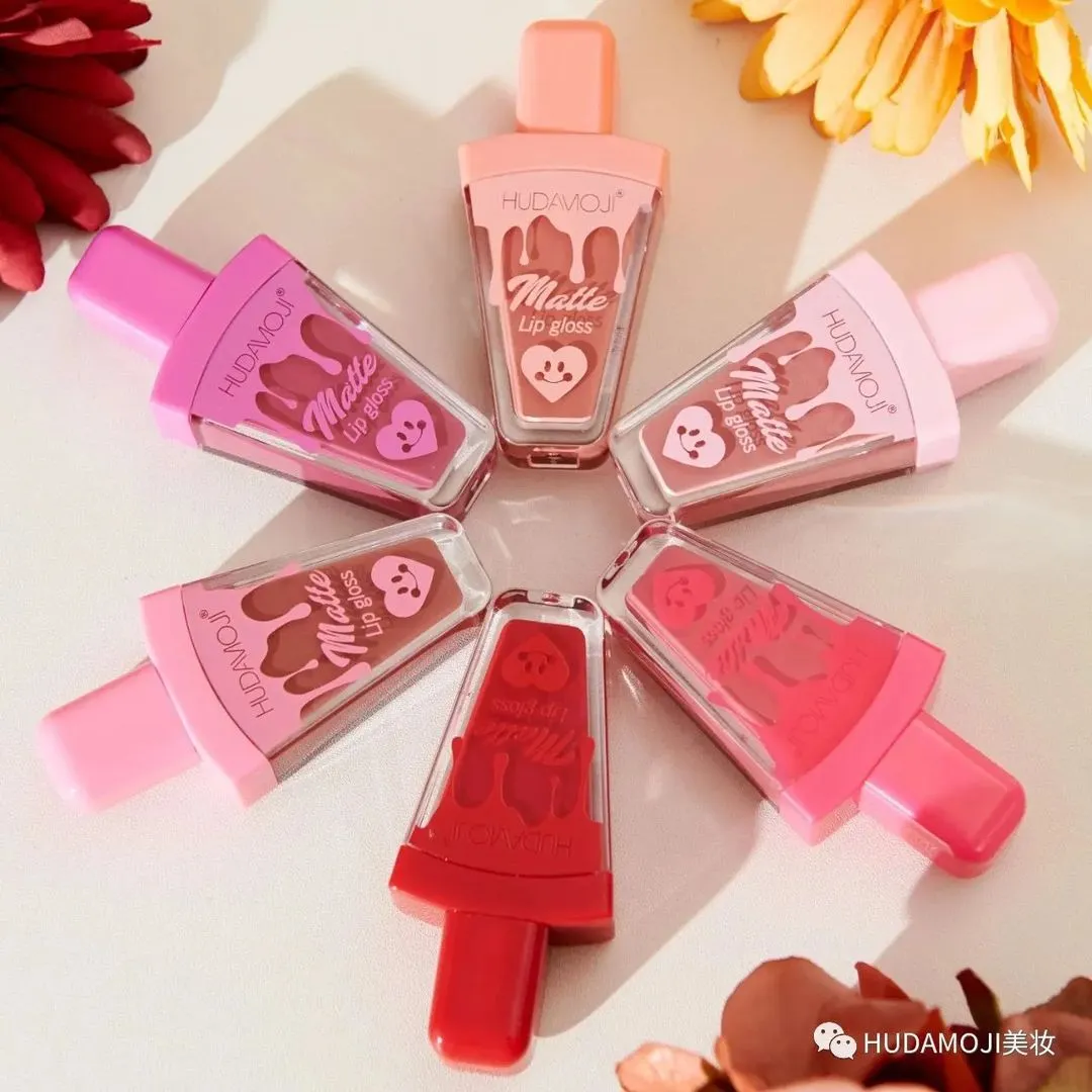 Hudamoji - 6 Color Icecream Lipgloss Lip Plumping Tinted Lip Oil