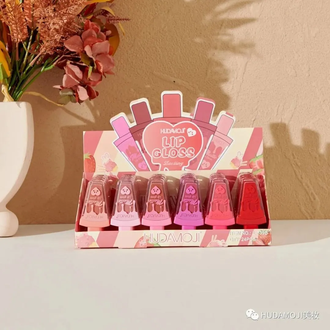 Hudamoji - 6 Color Icecream Lipgloss Lip Plumping Tinted Lip Oil