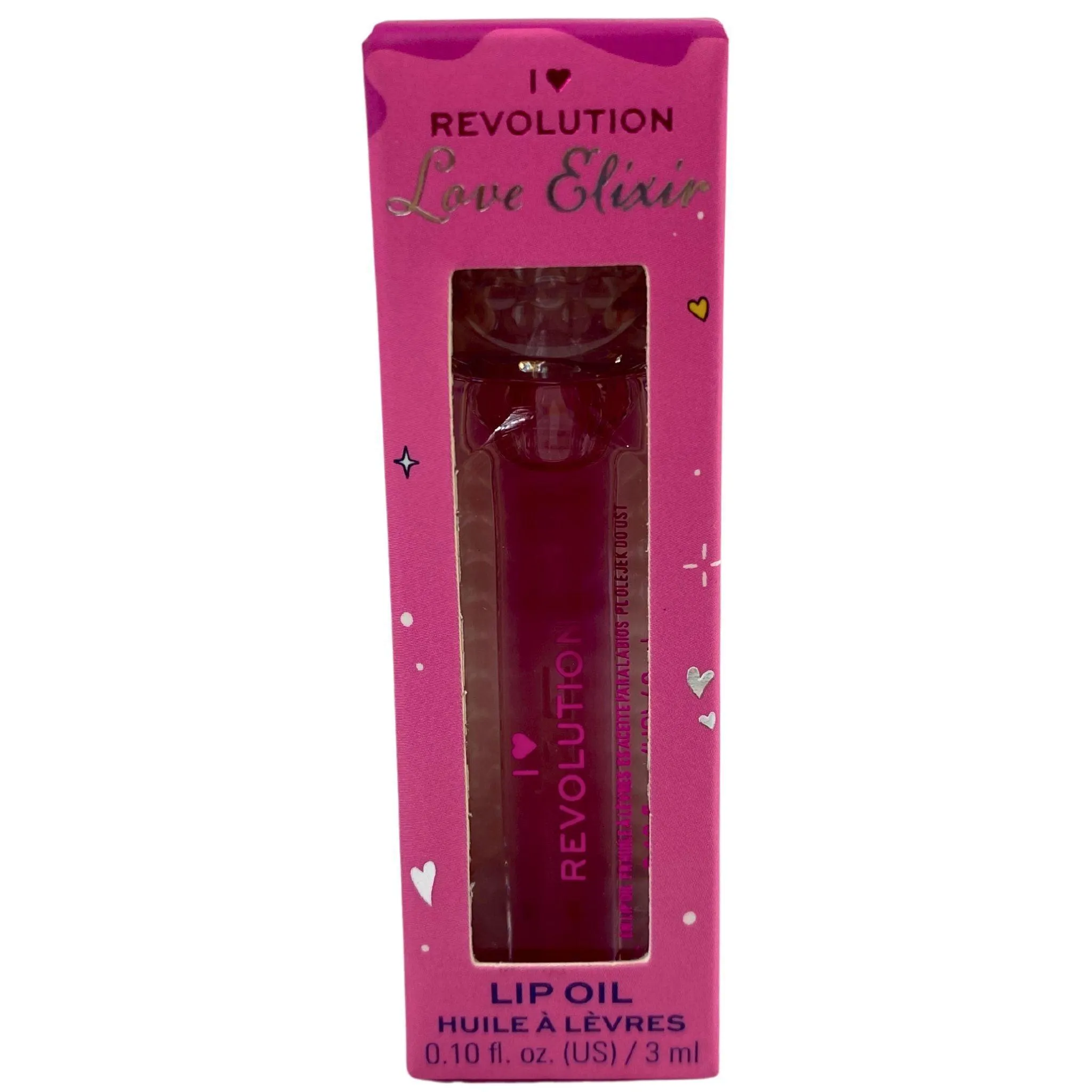 I Heart Revolution Love Elixir Lip Oil 0.10OZ Love Pomegranate (30 Pcs Lot)