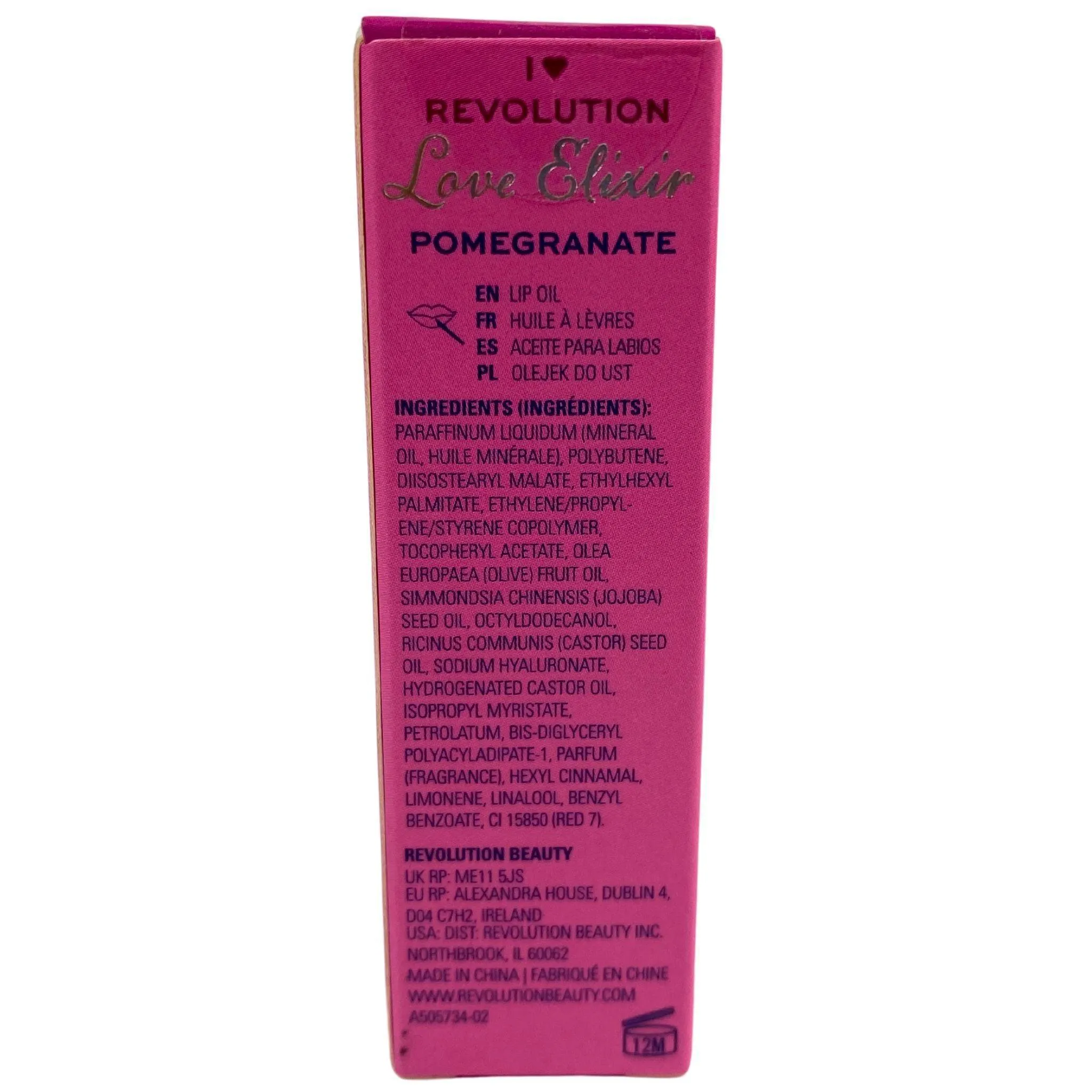 I Heart Revolution Love Elixir Lip Oil 0.10OZ Love Pomegranate (30 Pcs Lot)