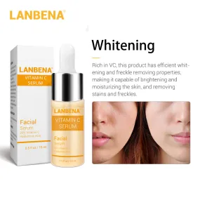 LANBENA Vitamin C Whitening Serum Snail Hyaluronic Acid Face Cream Remover Freckle Speckle Fade Dark Spots Anti-Aging Skin Care