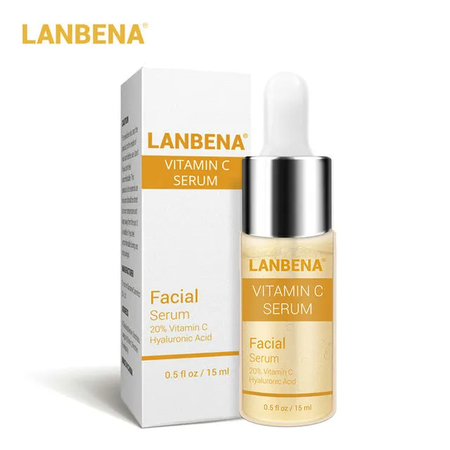 LANBENA Vitamin C Whitening Serum Snail Hyaluronic Acid Face Cream Remover Freckle Speckle Fade Dark Spots Anti-Aging Skin Care