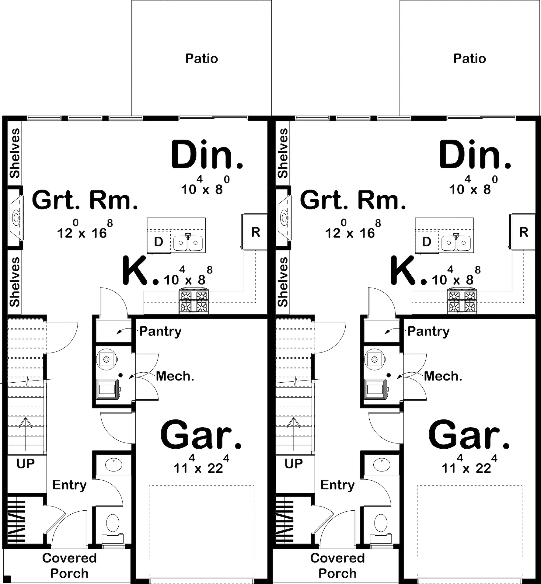 Luxurious Six-Bedroom Home Plan with Generous Living and Garage Space