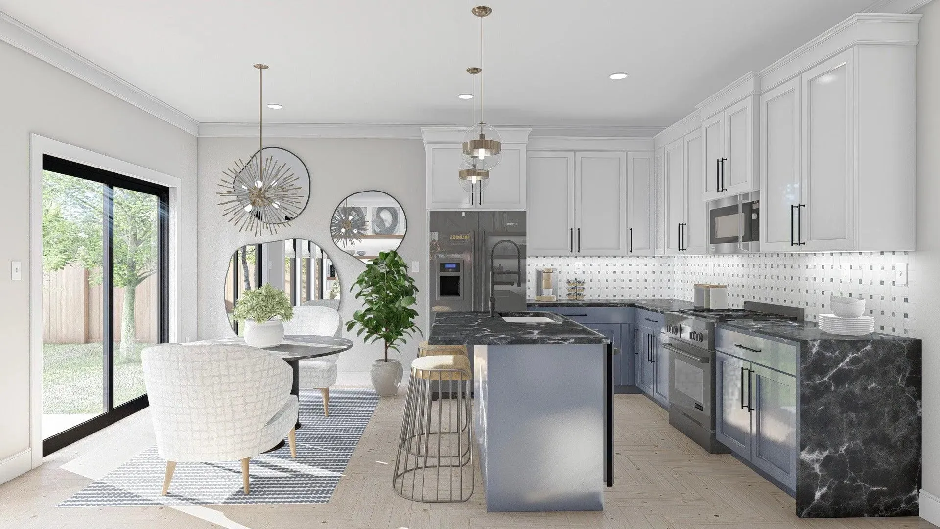 Luxurious Six-Bedroom Home Plan with Generous Living and Garage Space