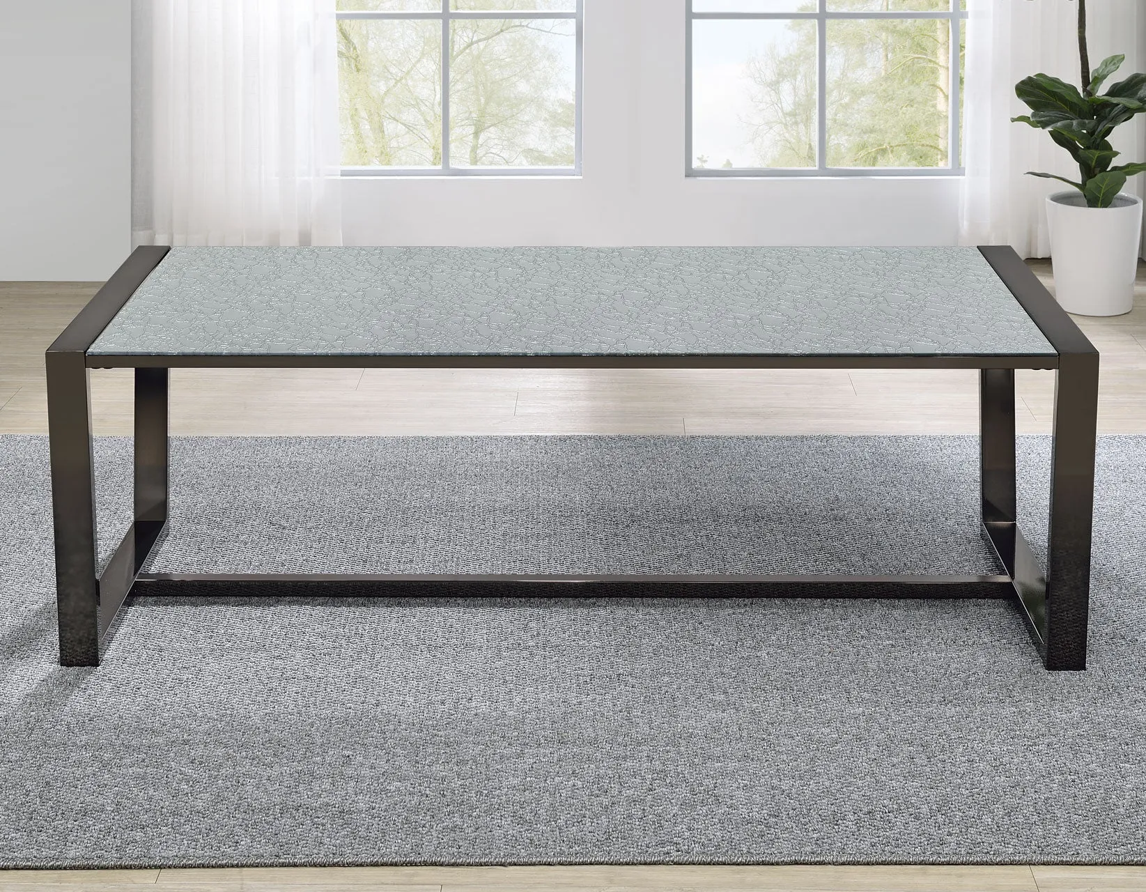 Mazie Patterned Mirror 3-Piece Table Set
