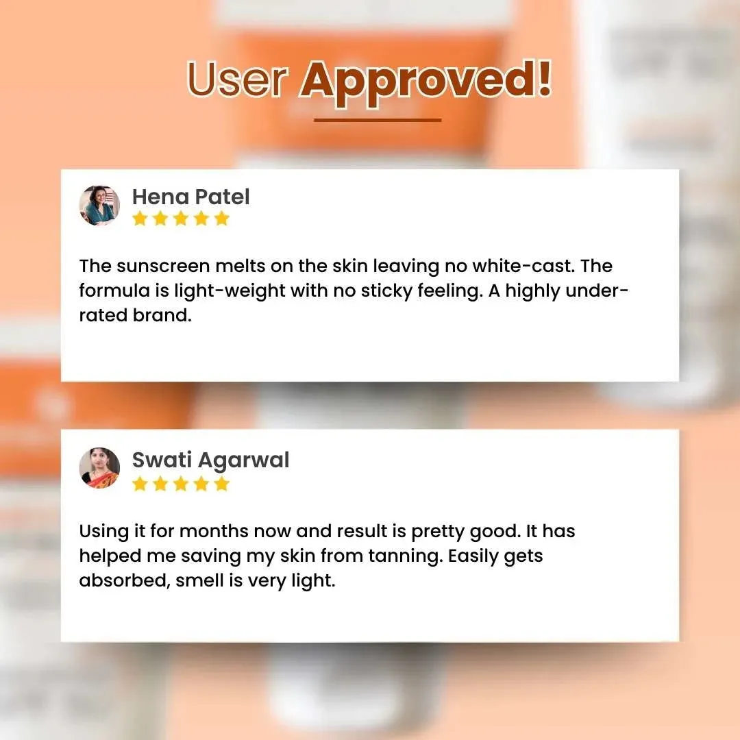 Natural Sunscreen SPF 50 with UVA UVB protection