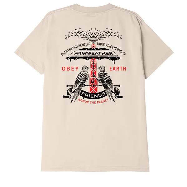 Obey Fairweather Friends T-Shirt - Cream
