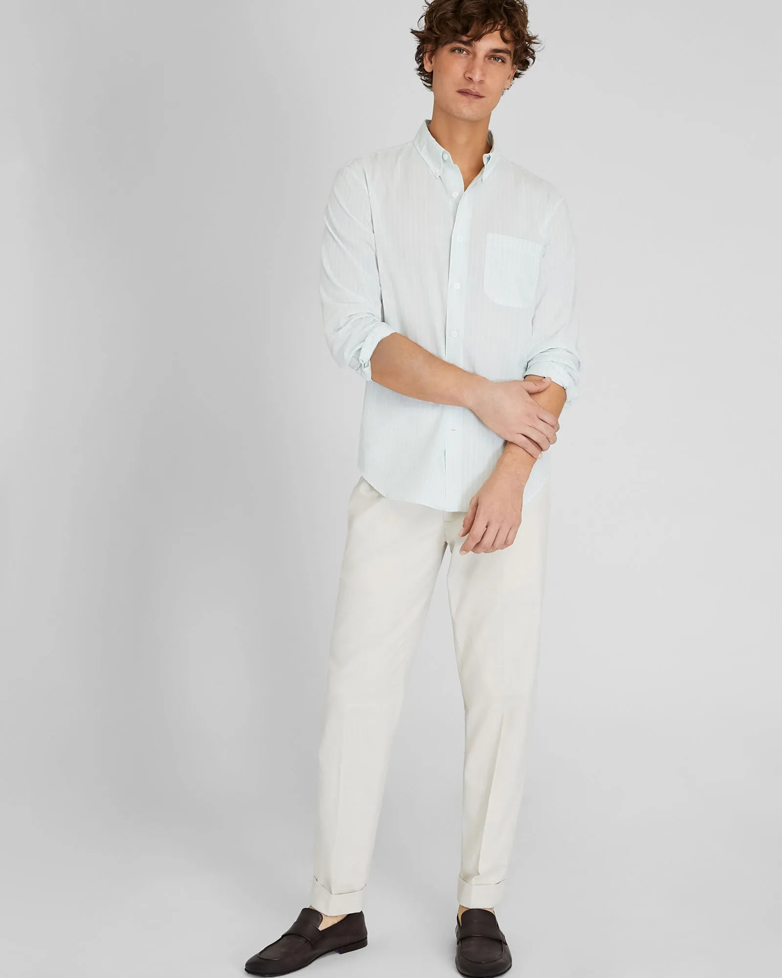Stripe Airy Poplin Shirt
