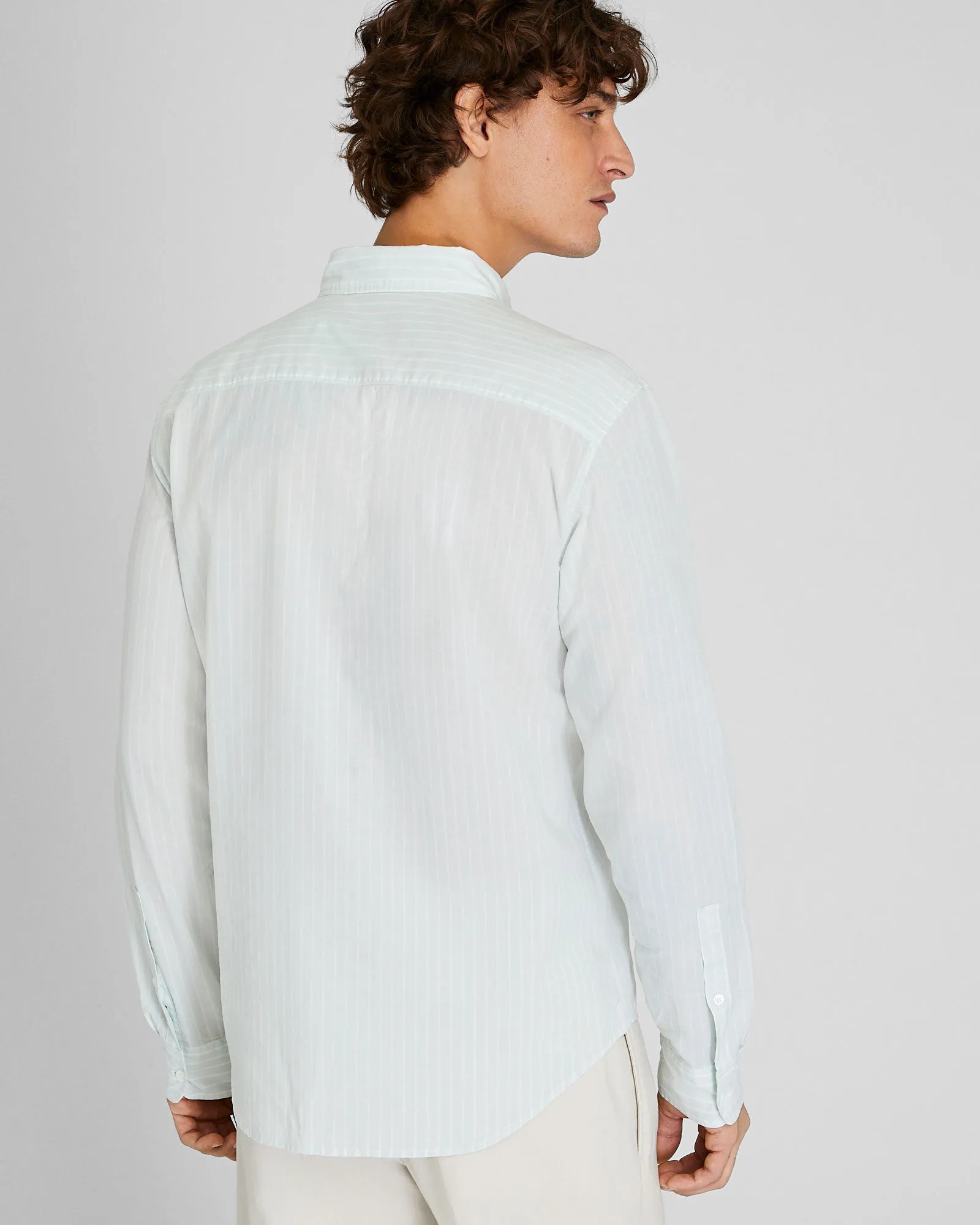 Stripe Airy Poplin Shirt