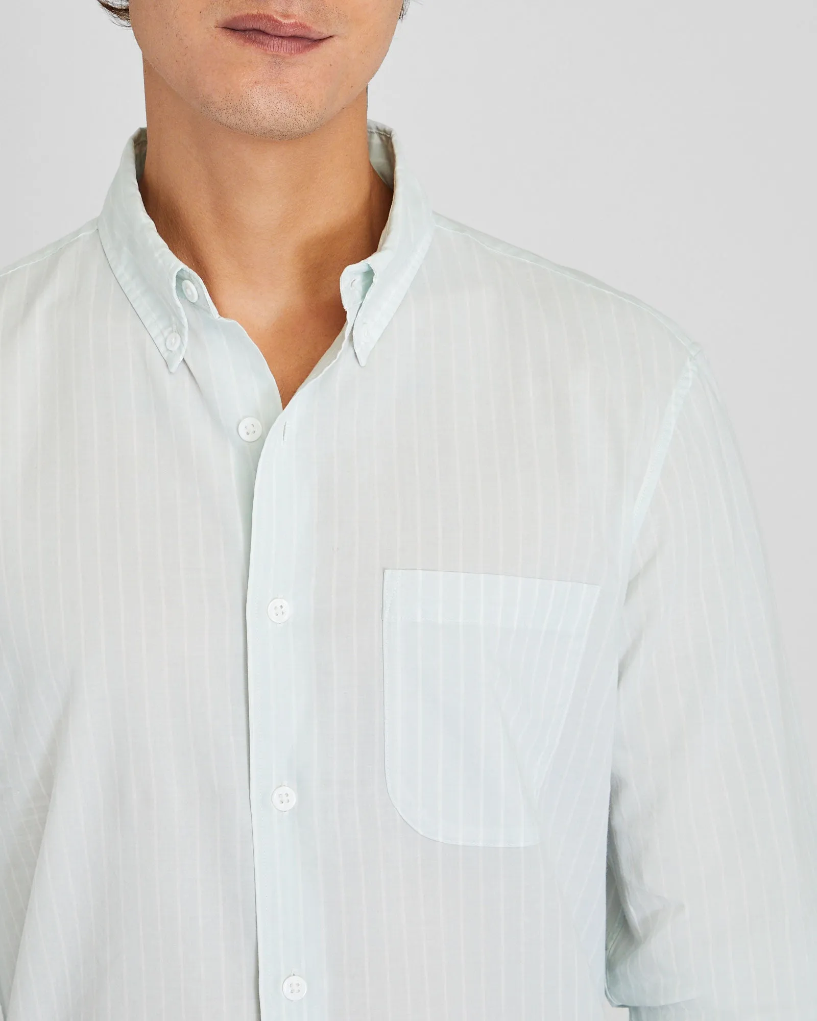 Stripe Airy Poplin Shirt