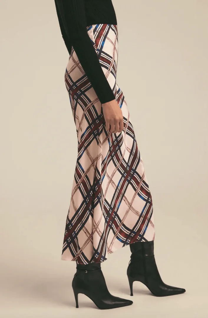 The Favorite Skirt Sangria Blush Plaid
