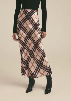 The Favorite Skirt Sangria Blush Plaid