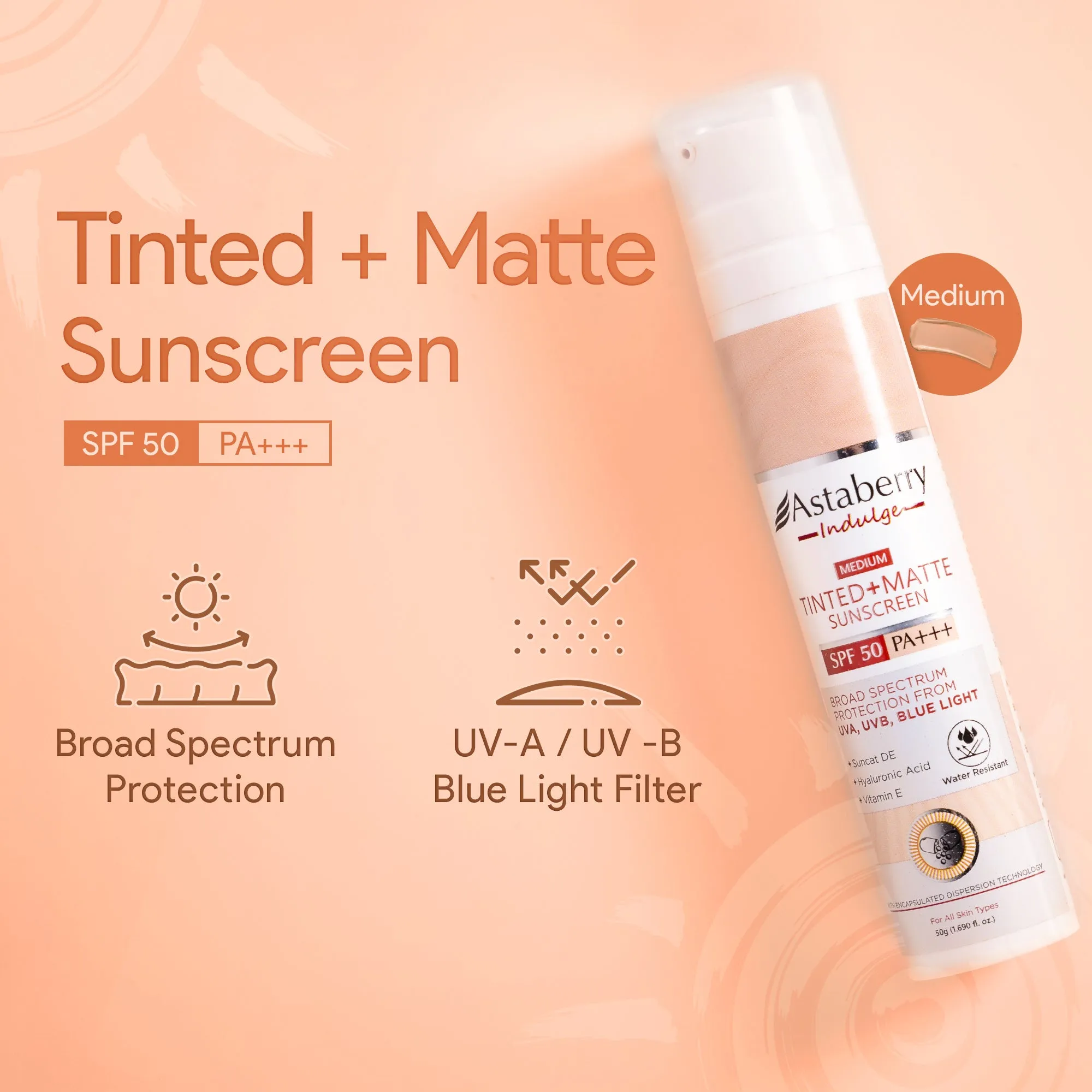 Tinted   Matte Sunscreen SPF50 PA   